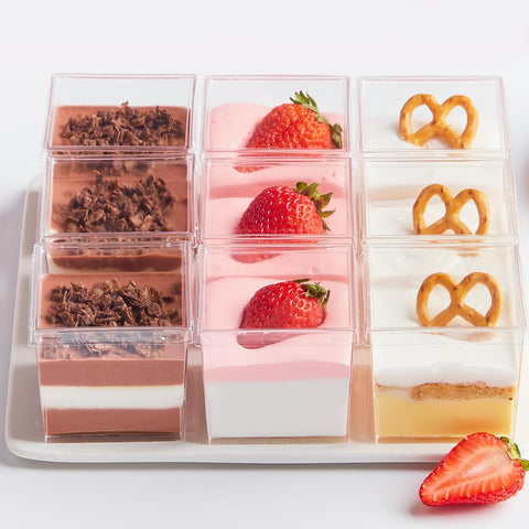 Copas mini pudines Zezzxu 5oz para postres individuales.