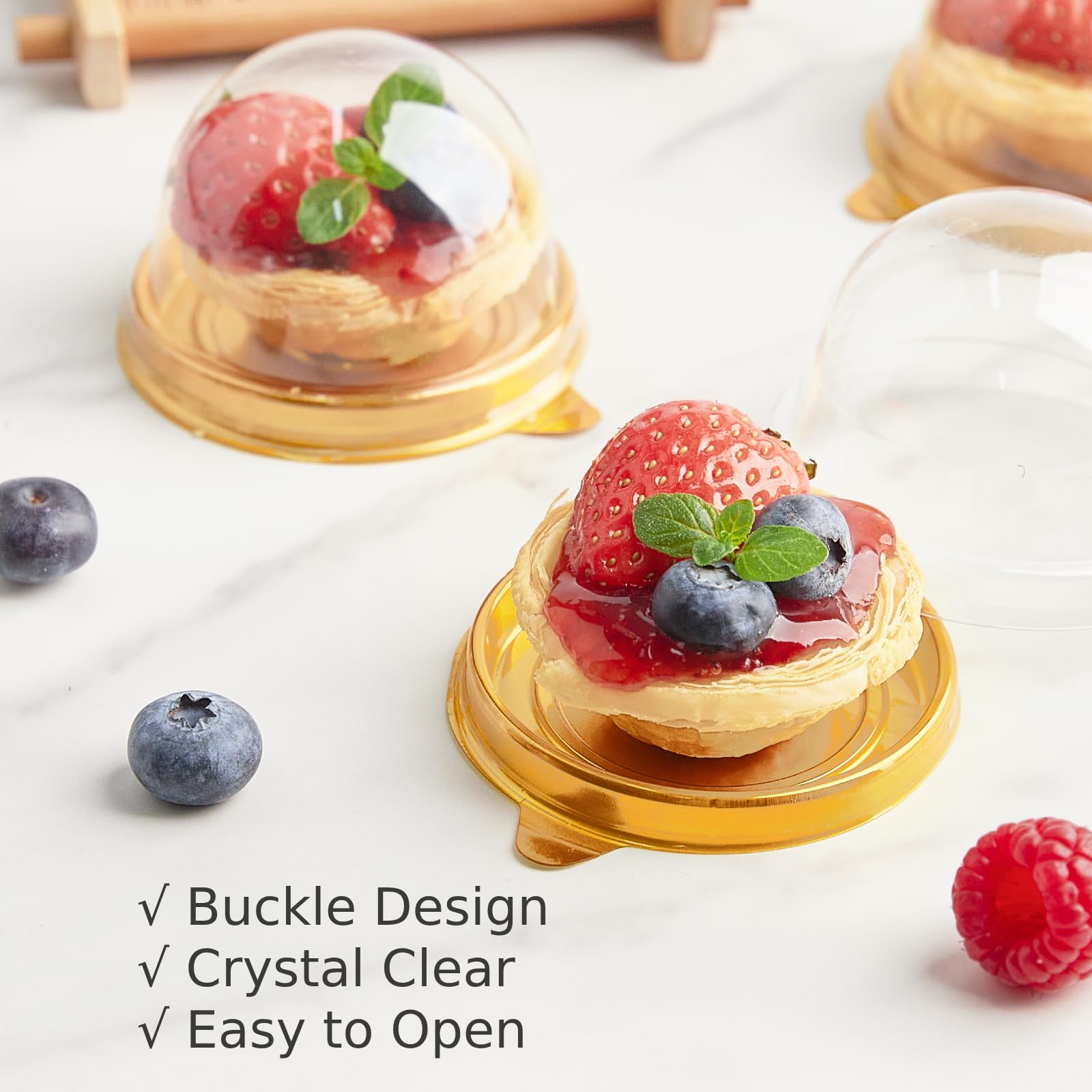 Zezzxu mini postres, tartaletas o galletas para presentaciones elegantes.