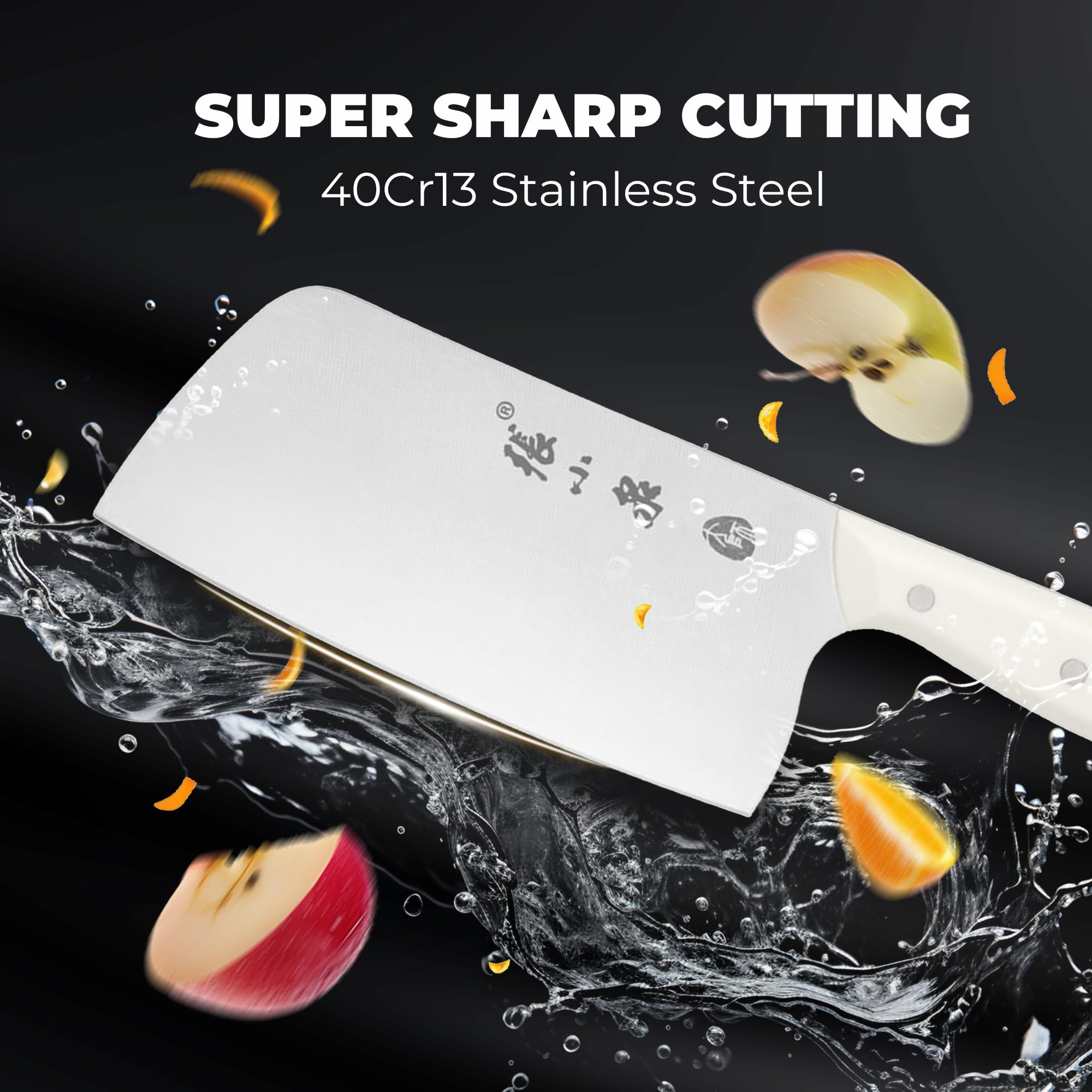 Cuchillo ZHANG XIAO QUAN para ajo y verduras, hoja amplia