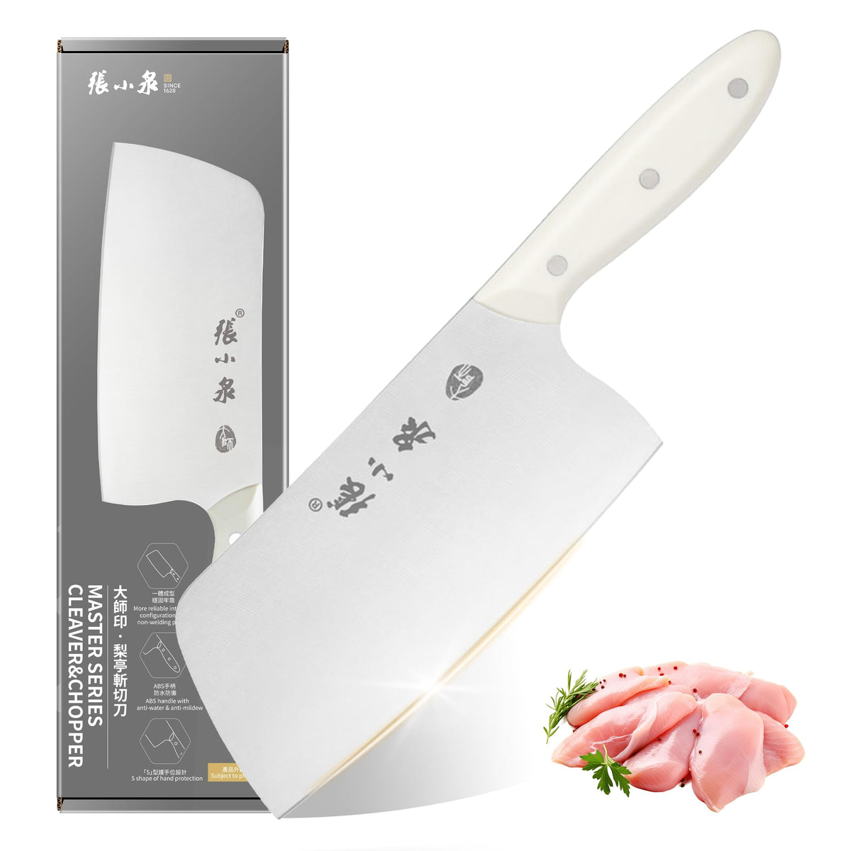 Cuchillo ZHANG XIAO QUAN para carnes, hoja de 7,3 pulgadas, filo afilado