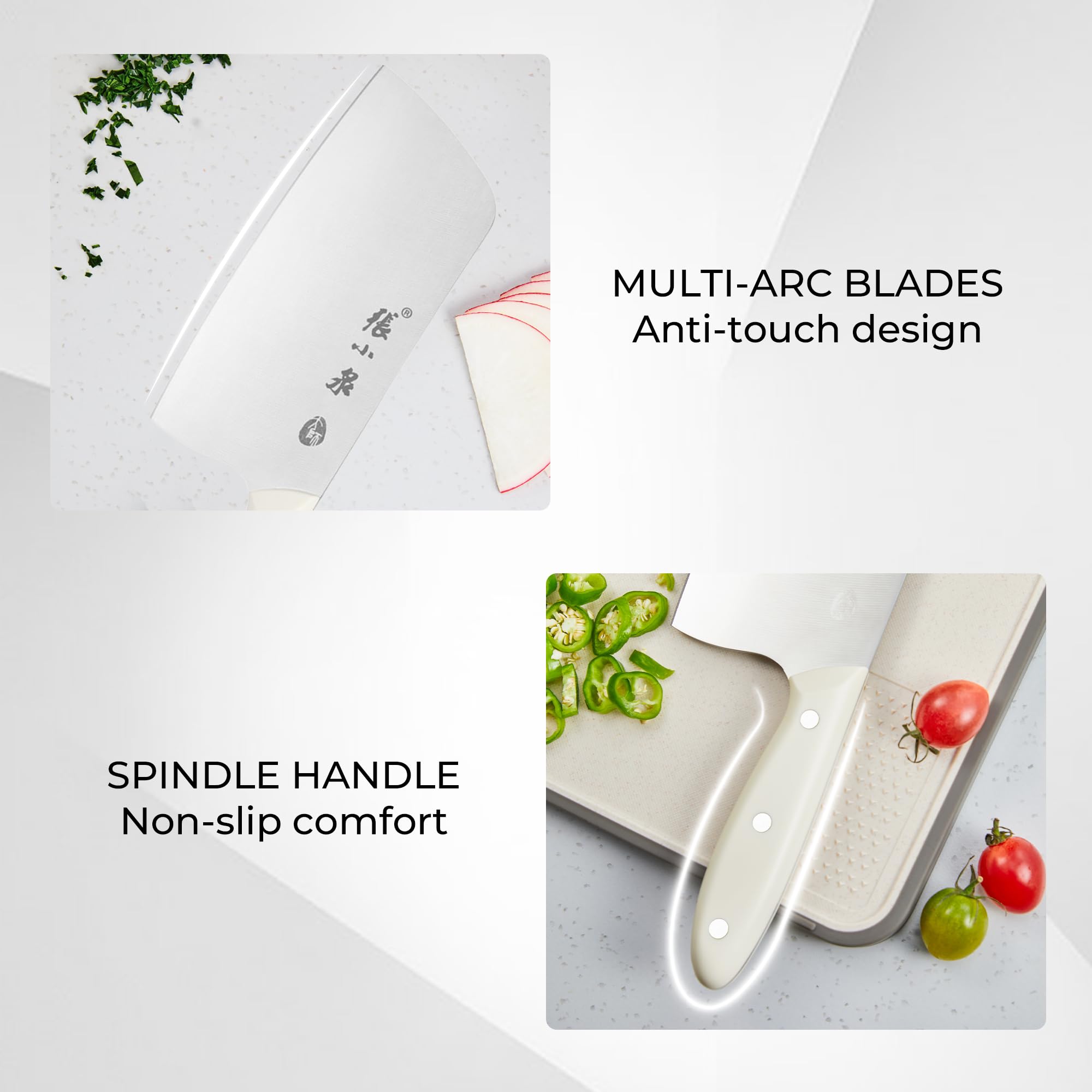 Cuchillo ZHANG XIAO QUAN diseño multiuso para cortar y picar