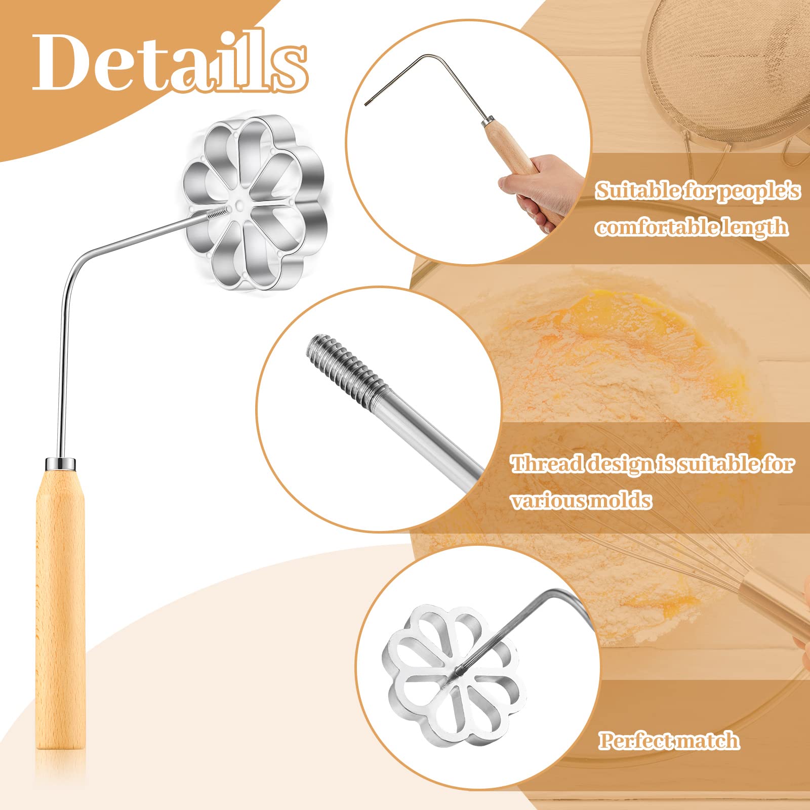 Zhehao Achappam Molde círculo con asa para formas simétricas.