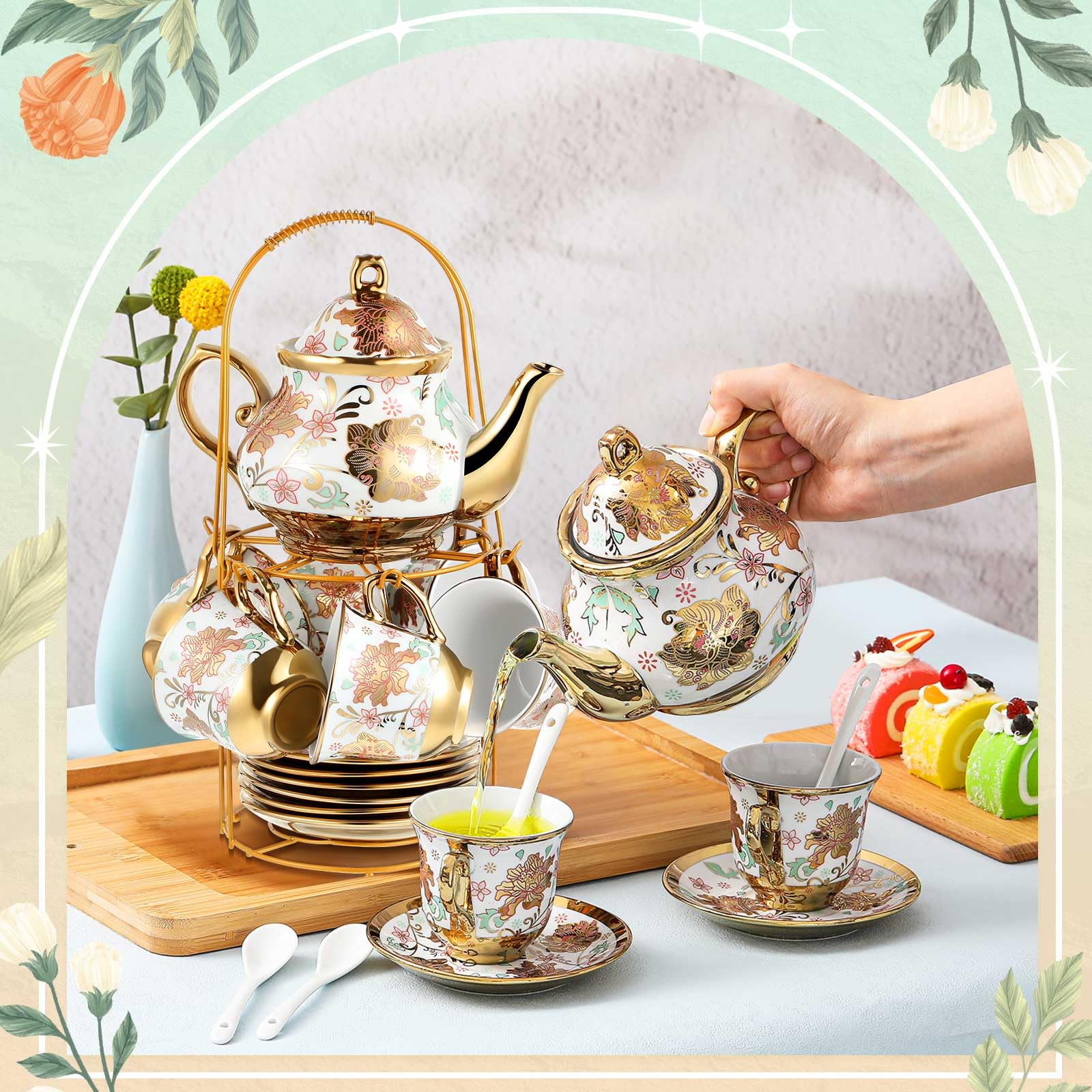 Cucharas Zhehao de porcelana, diseño refinado para té o café