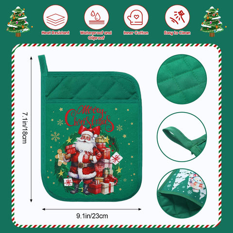 Zhehao guantes cocina algodón navidad, protegen manos al manipular bandejas calientes.