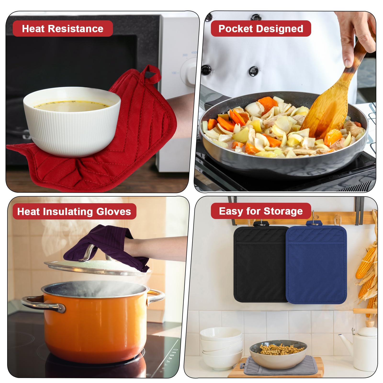 Guantes de uso múltiple Zhehao para cocina y servicio en casa.