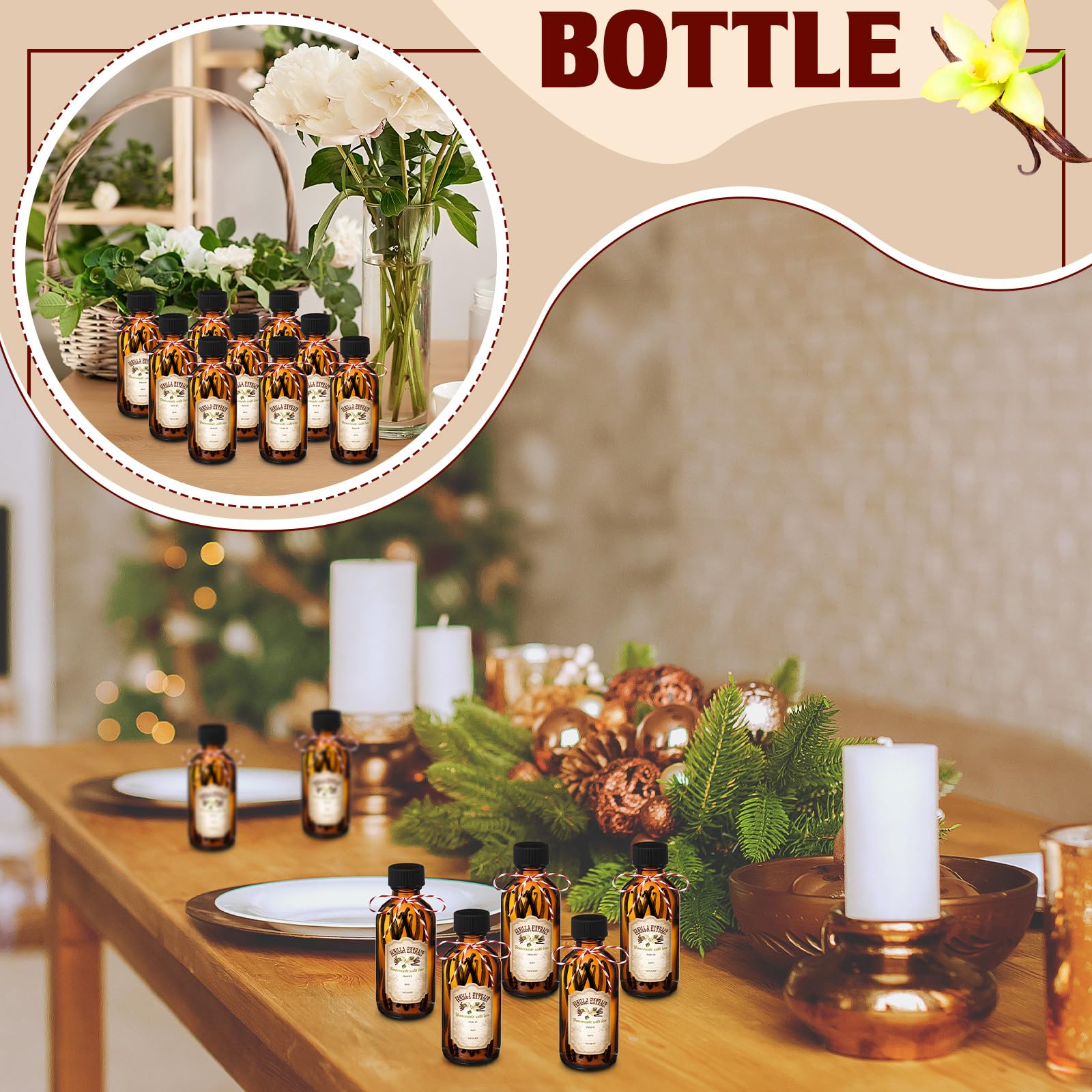 Set regalo Zhehao para vainilla casera y almacenamiento ámbar