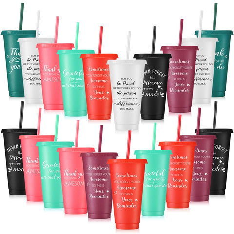 Vaso Zhehao 24oz – paquete de 20, ideal para reconocimiento de personal