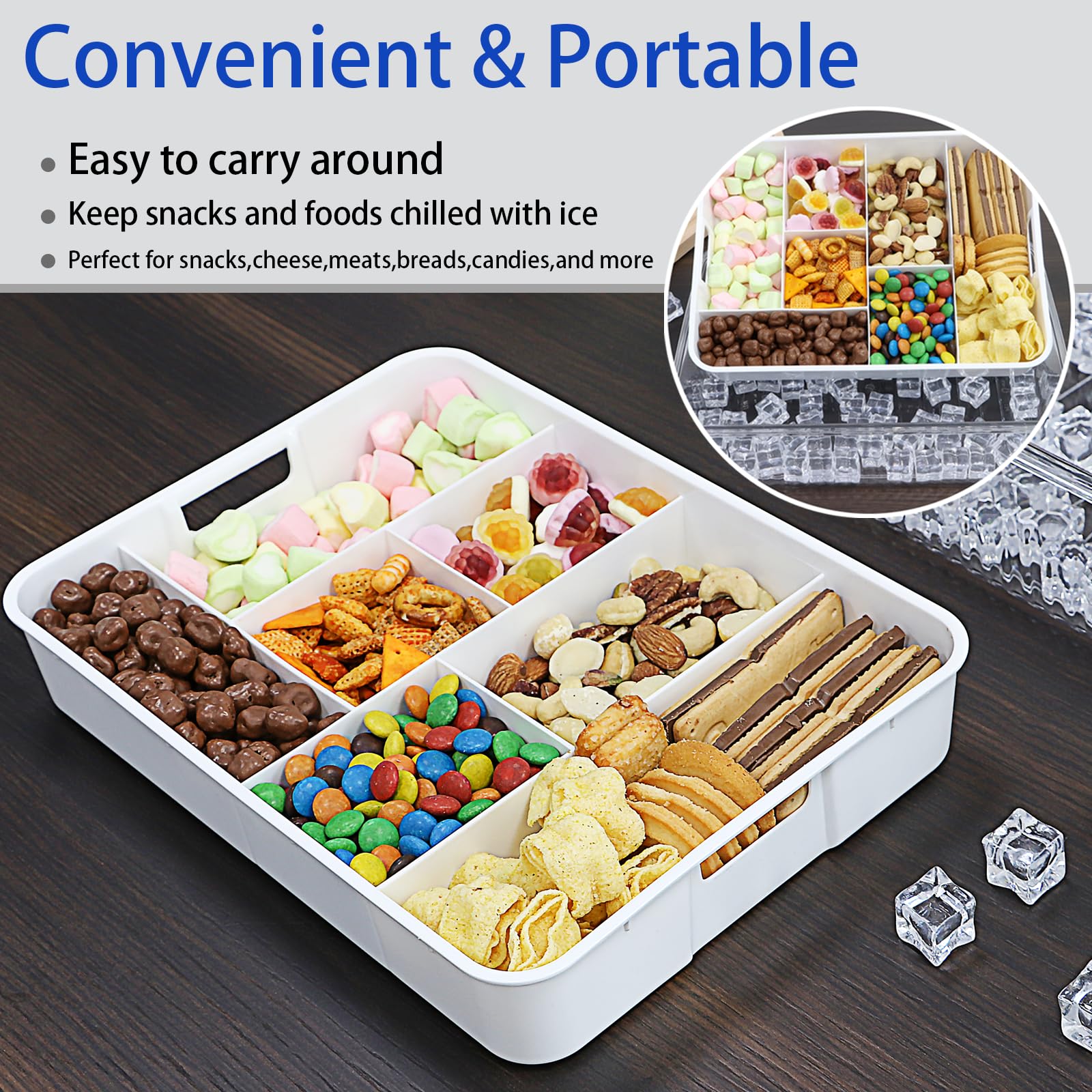 zhinenie Snackle Box con hielo: compartimento inferior para enfriar durante horas