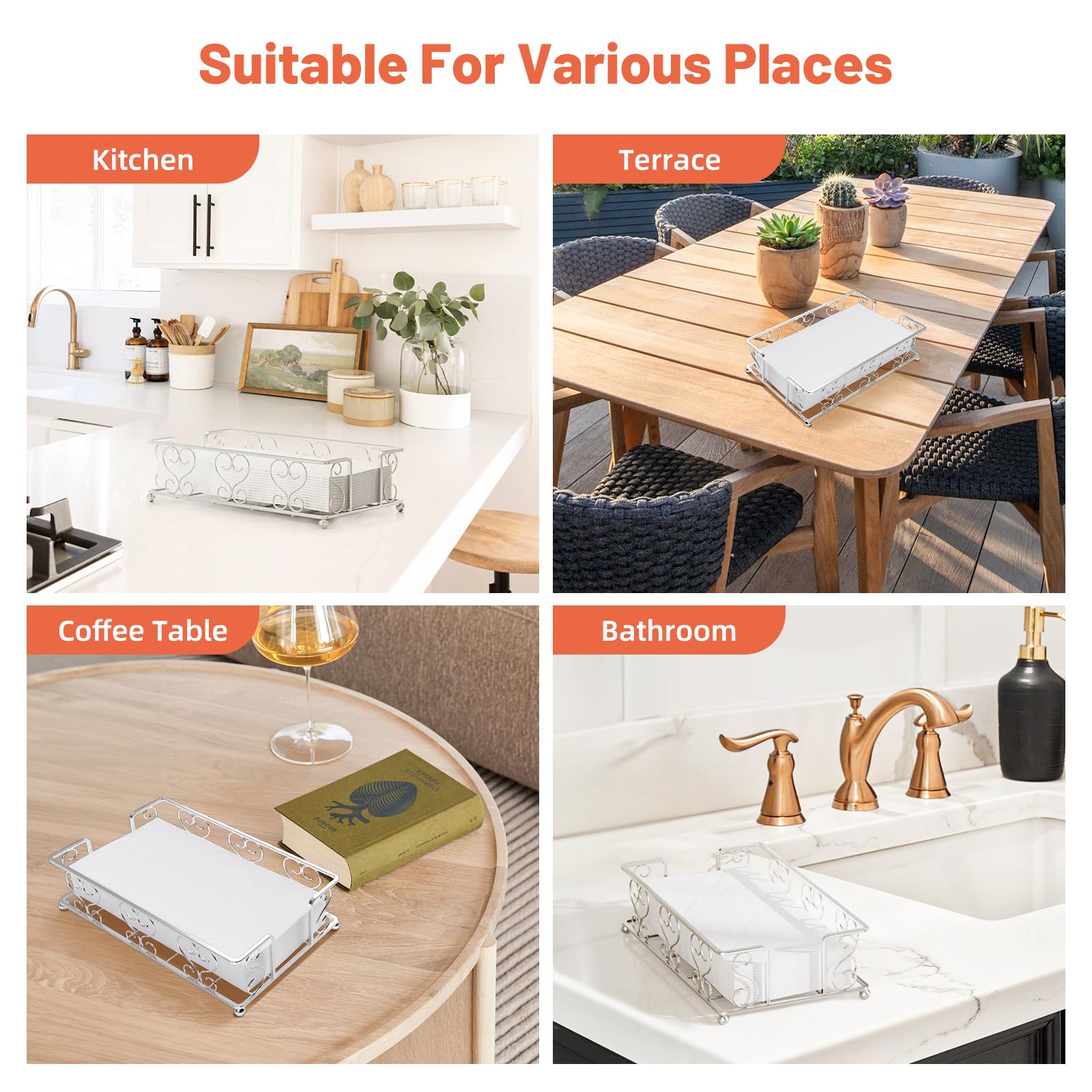 Zhithink porta-servilletas aporta estilo moderno a cualquier comedor.