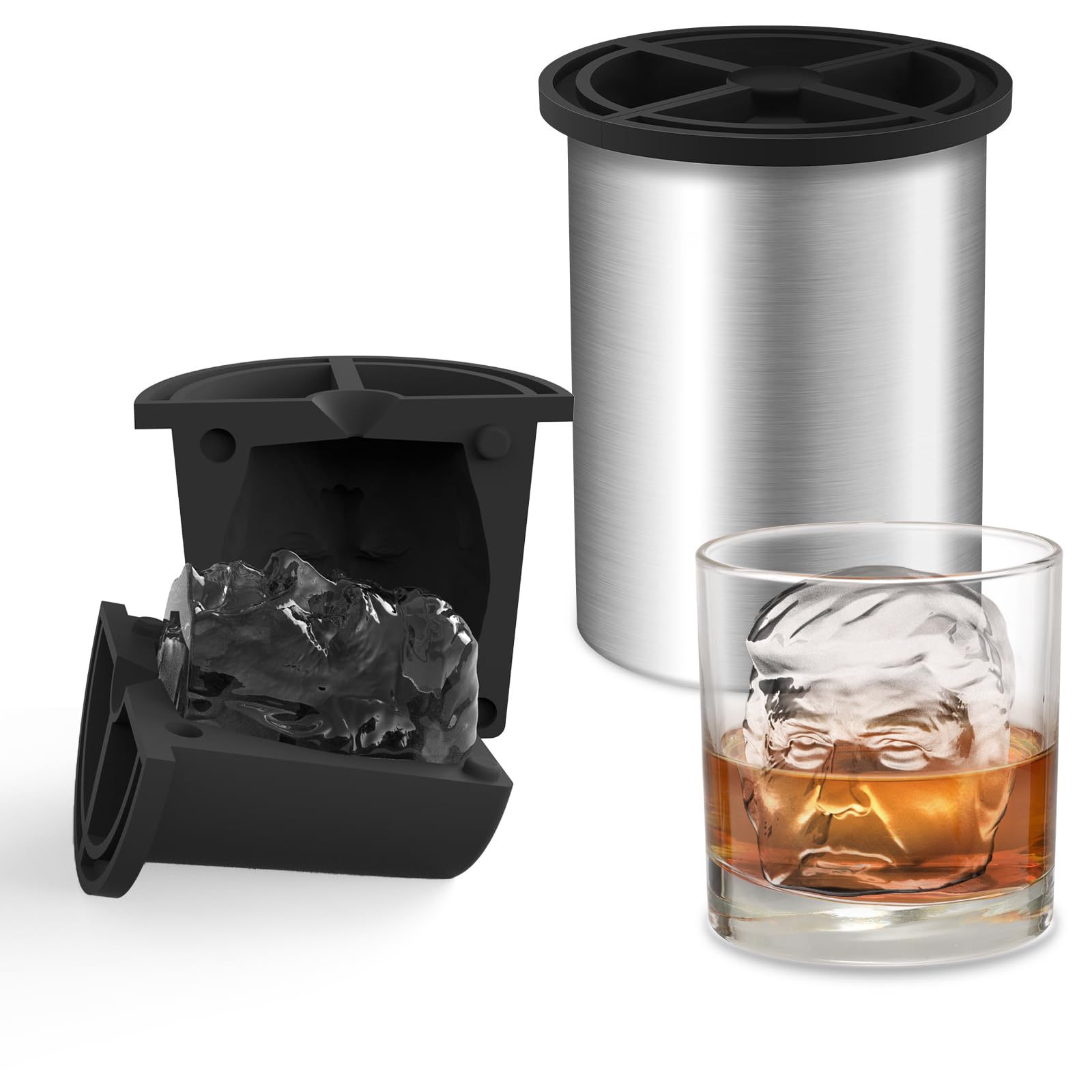 ZHITOP moldeo-hielo claro 2 pulgadas para servir whisky con estilo.