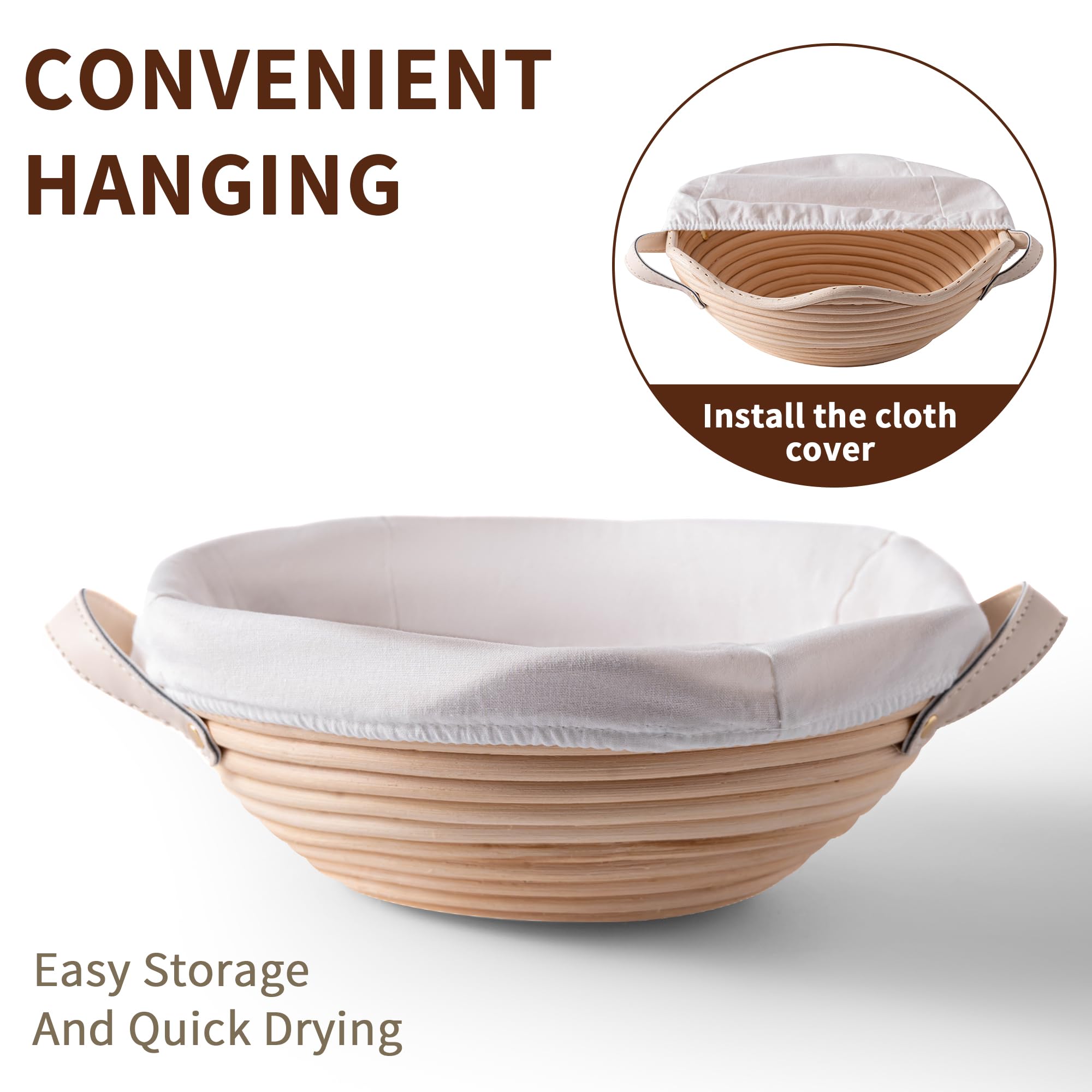 ZhiYo-Life cesta banneton para levado con patrones profesionales