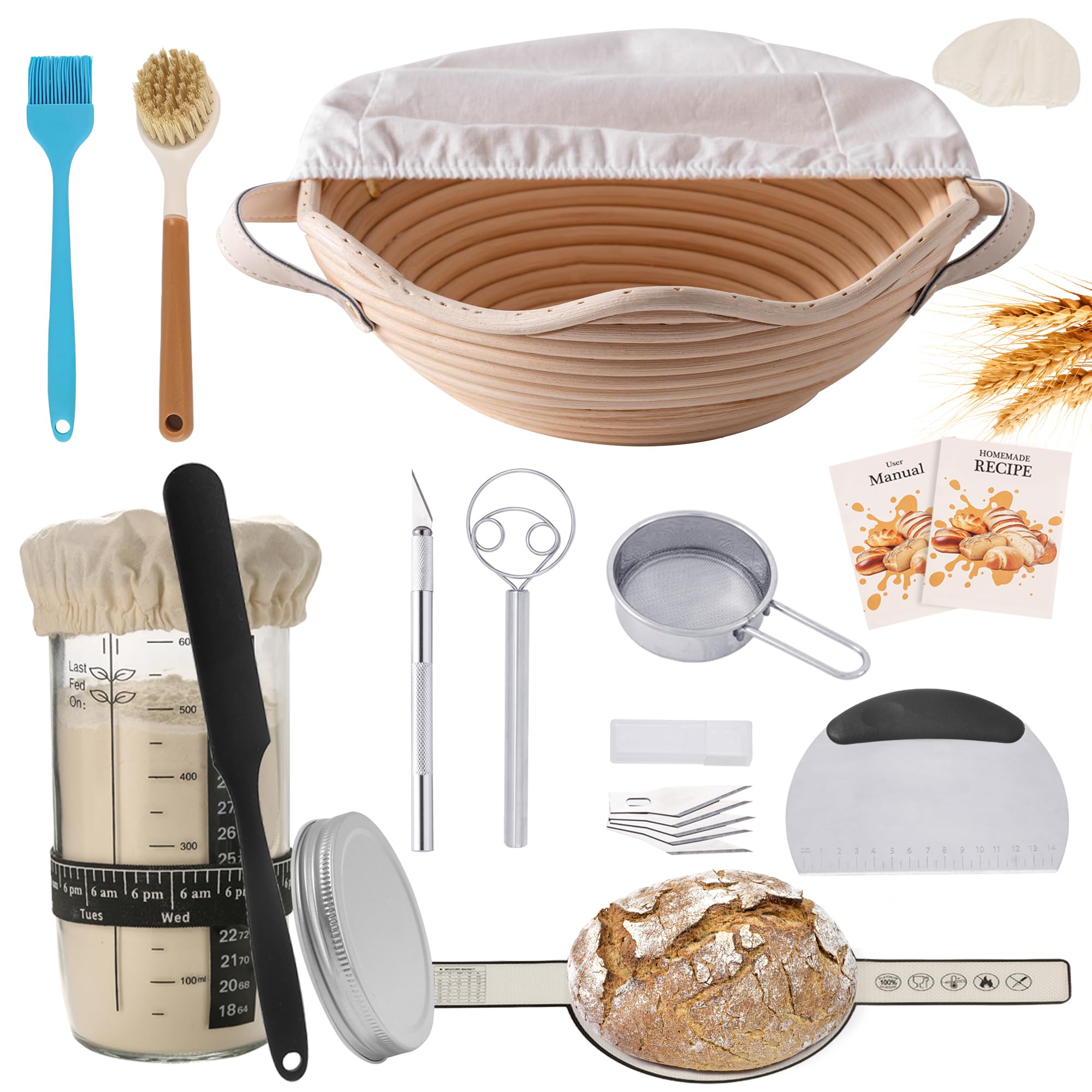 ZhiYo-Life kit masa madre completo para pan artesanal en casa
