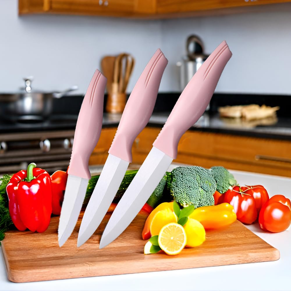 Cuchillo cerámico Zhiyun de 4 pulgadas para frutas, corte limpio y conservacion de color