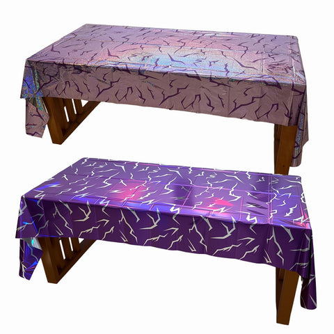Mantel Zhoeybubi rectangular iridiscente 54x108, ideal para decorar fiestas.