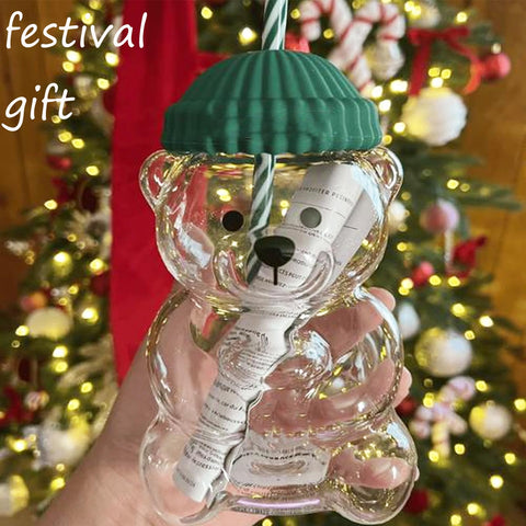 Oso navideño de ZHSSTUIEN con tapa verde, ideal como regalo