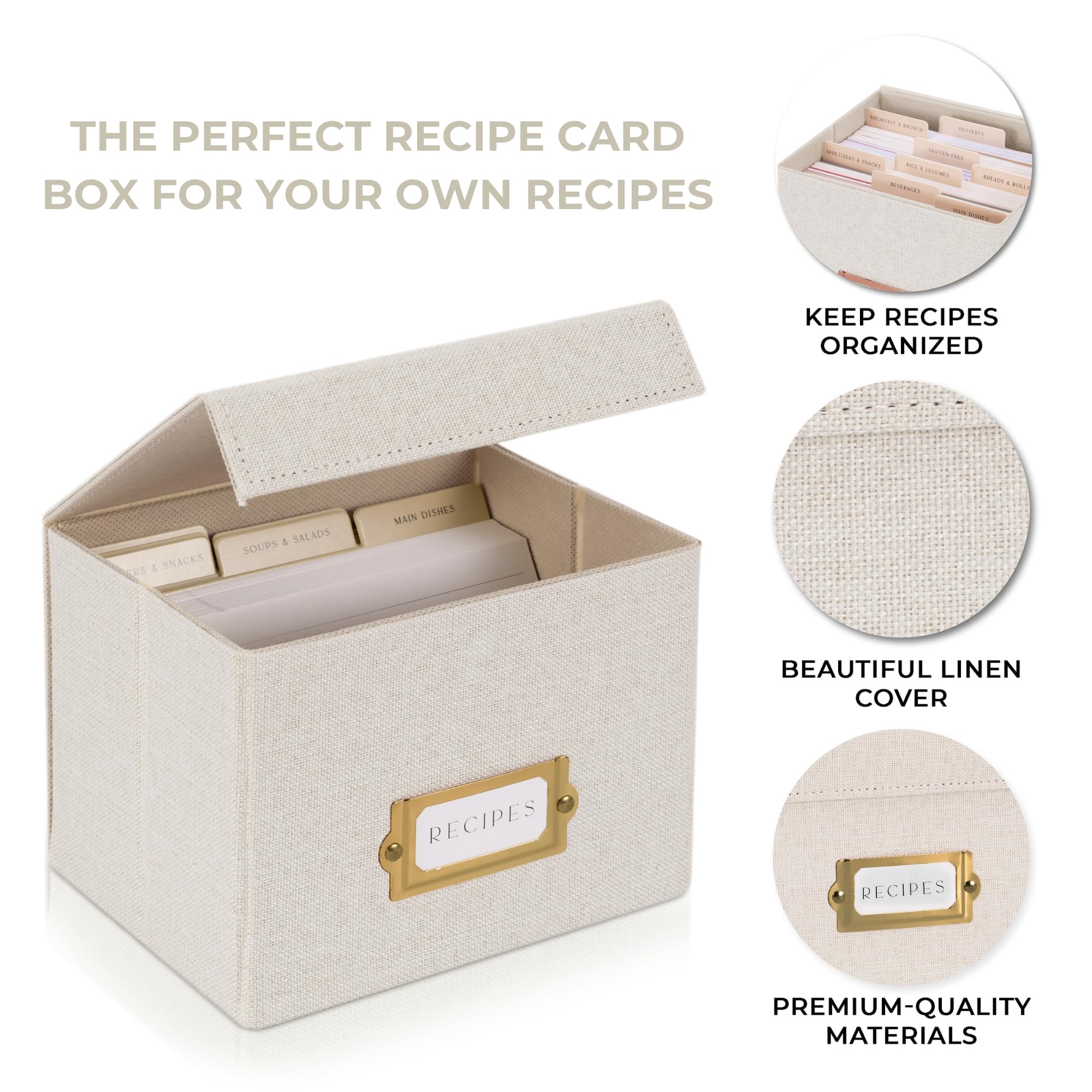 La caja-recetas-lino-regalo-casa-nueva de ZICOTO encanta en casas nuevas.