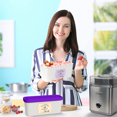 Etiquetas reutilizables ZICOTO facilitan identificar sabores en cada porción de helado.