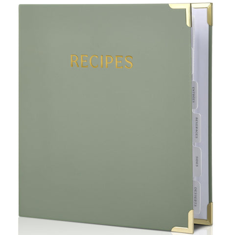 ZICOTO libro de recetas con cubierta impermeable protege tus recetas favoritas