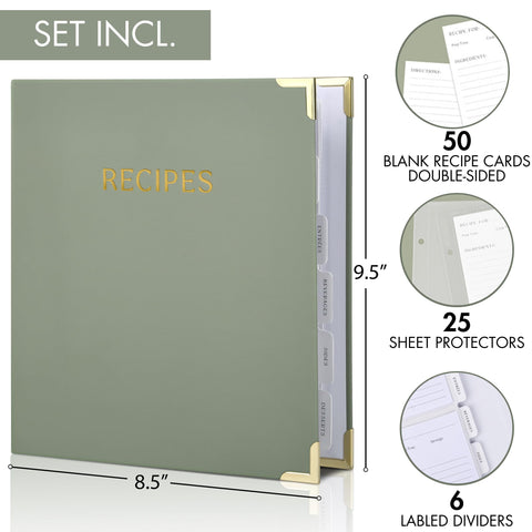 ZICOTO libro de recetas con diseño moderno para la cocina