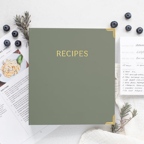 ZICOTO libro de recetas con tarjetas dobles para anotar tiempos e ingredientes