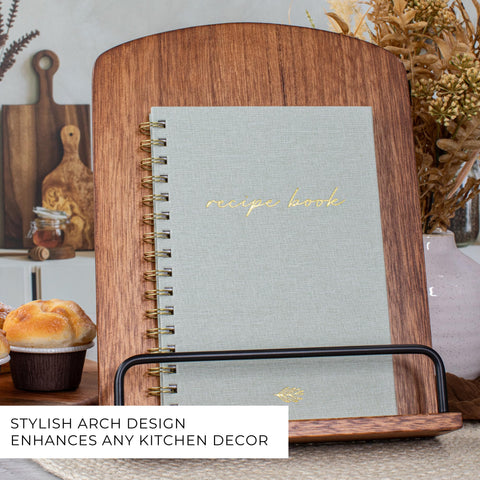 ZICOTO porta-libros cocina pino robusto para lectura estable.