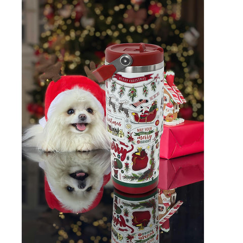Vaso Zifmrtrwn con diseño Papá Noel rojo, perfecto como regalo festivo.