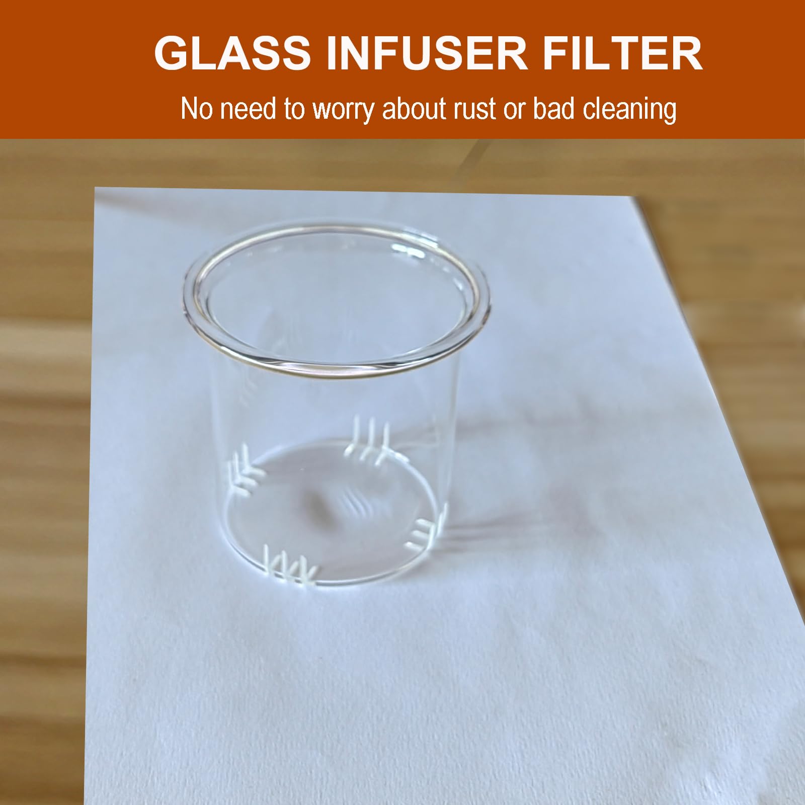 Infusor de vidrio removible Zifoudvs para preparar té suelto con facilidad.