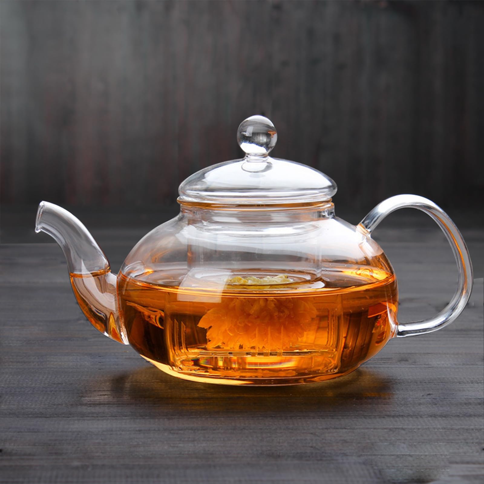 Tetera Zifoudvs de vidrio apta para estufa, vertido suave para té perfecto.