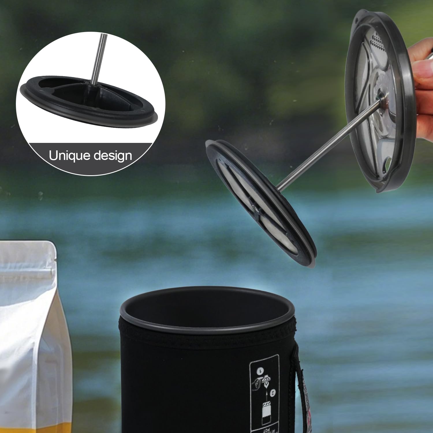 ziHenryDa kit de dos prensas silicona compacto para viajar