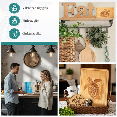 Ziliny tortuga de bambu apta para contacto con alimentos.
