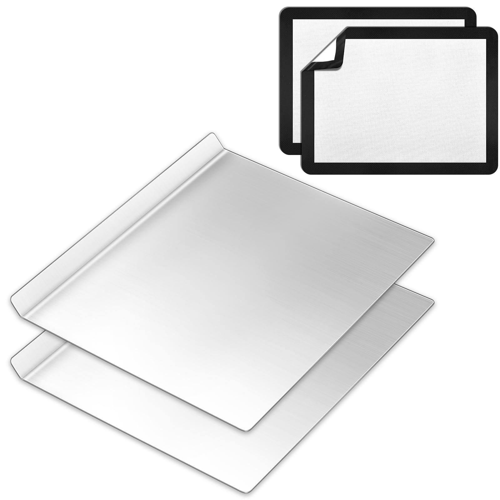 Bandeja Ziliny grande y plana de aluminio para hornear galletas