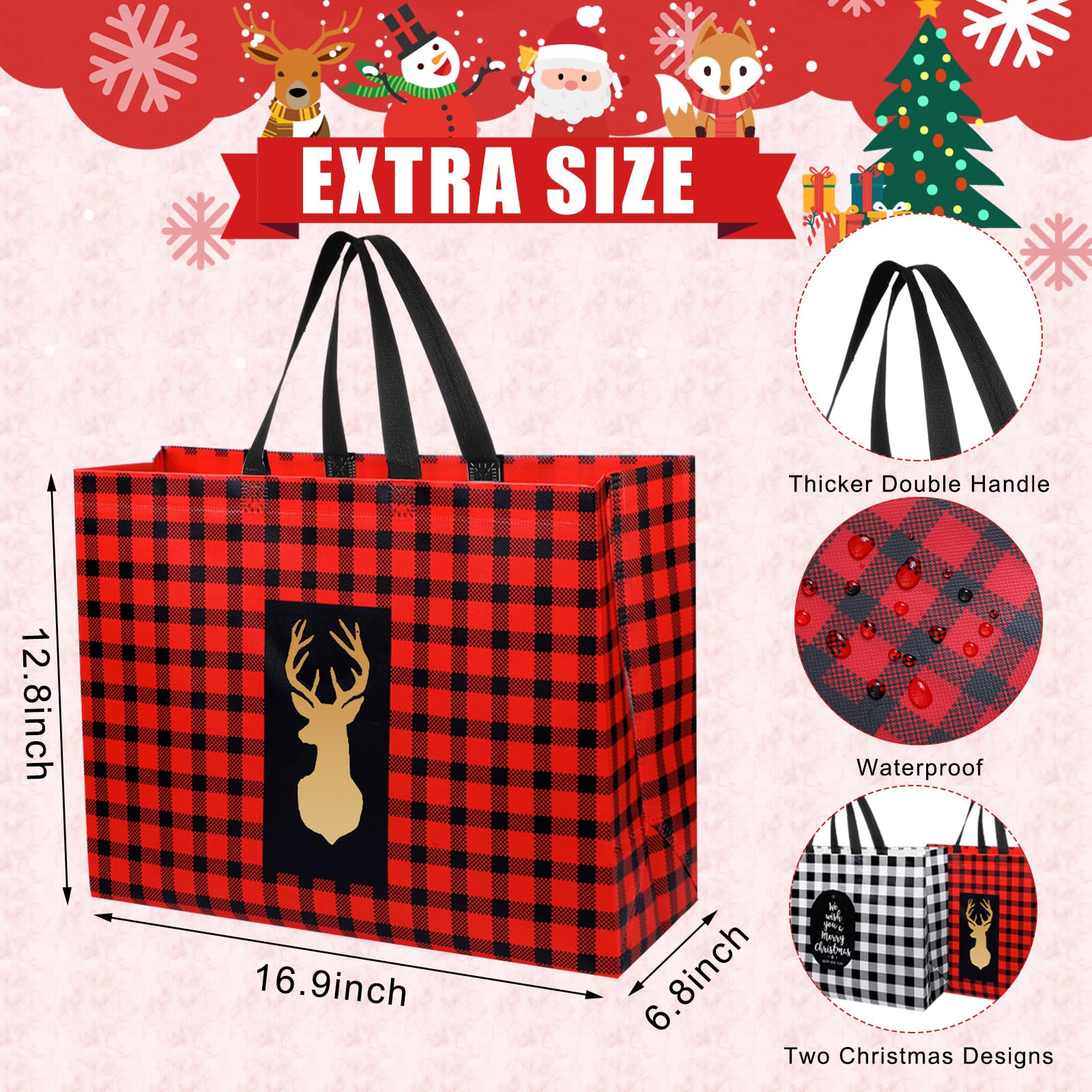 Bolsas Ziliny con asa resistente, fáciles de transportar regalos pesados.
