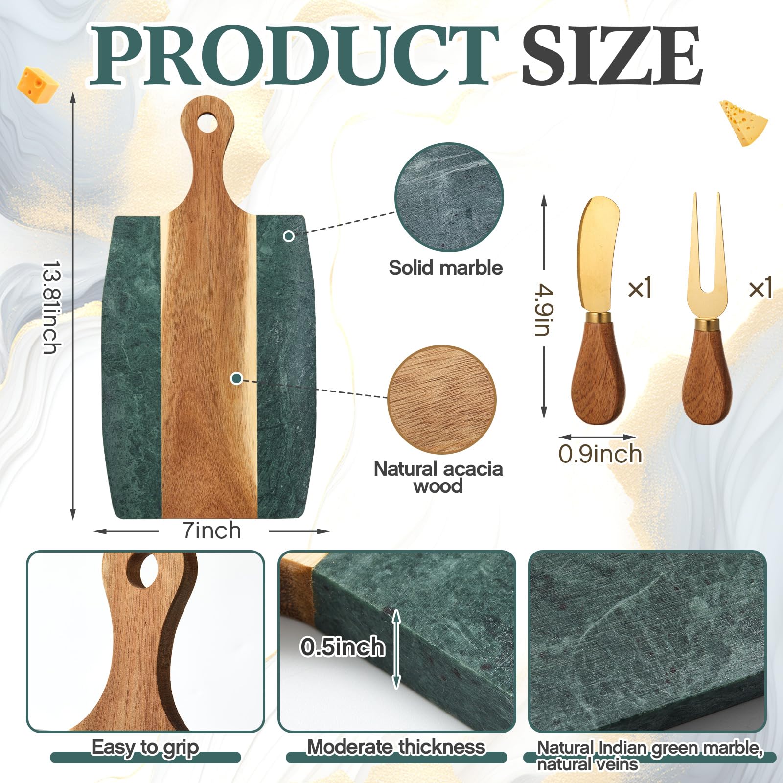 Cuchillo para queso Ziliny de acero inoxidable, perfecto para cortar quesos con precisión.