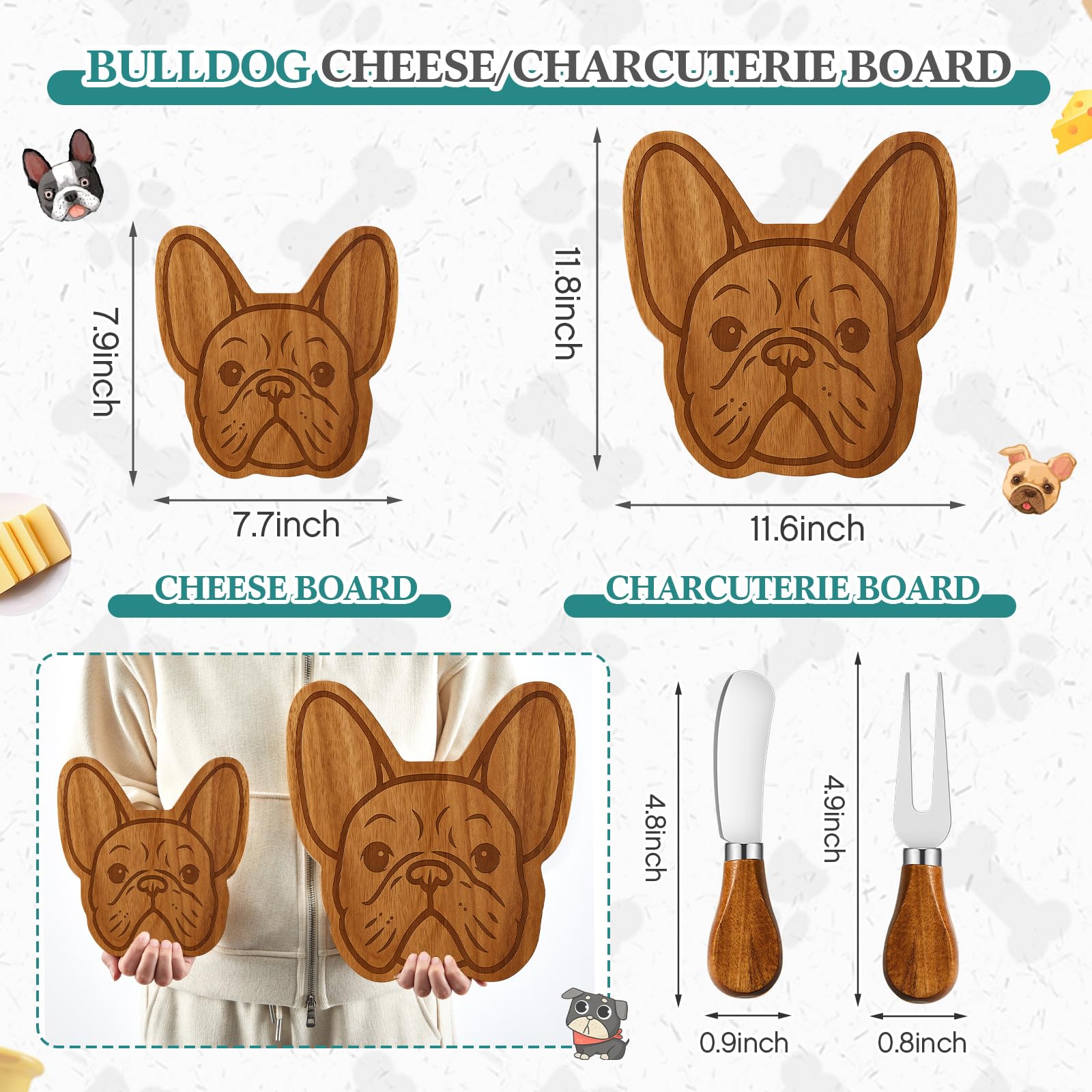 Ziliny cuchillo para queso en set de charcutería, diseño práctico.
