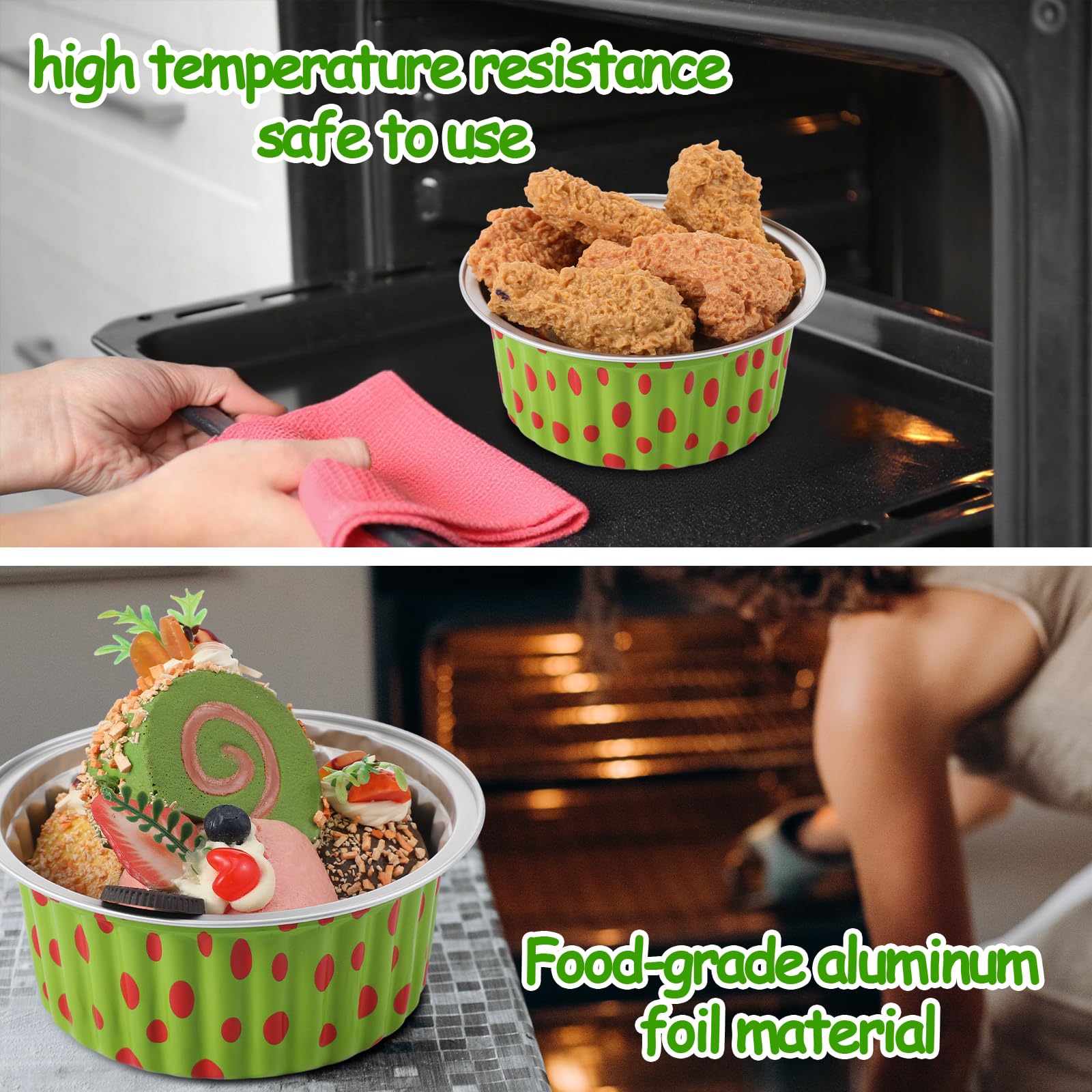 Ziliny: diseño navidad verde-rojo en pan, añade color festivo a tu mesa.