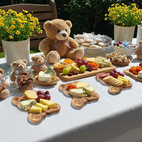 Ziliny disenos-madera-oso, detalles elegantes para la mesa de celebración.