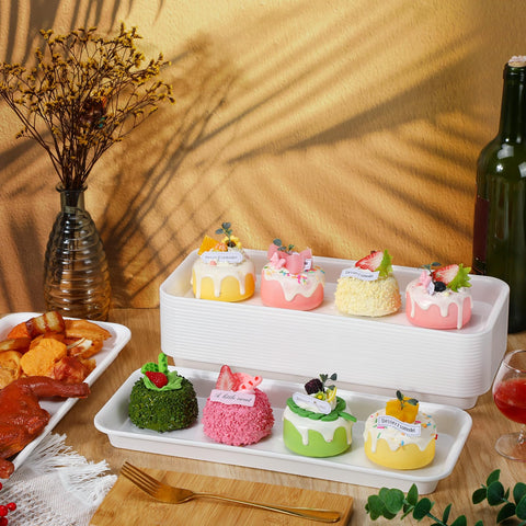 Conjunto de 20 bandejas para fiestas Ziliny facilita organizar snacks.