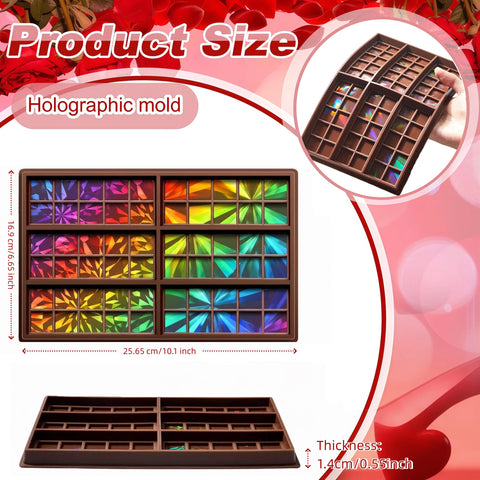 Ziliny molde de chocolate holográfico molino de viento, añade textura única a tus dulces.