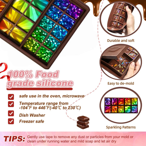 Patrón holográfico de Ziliny aporta chocolates con aspecto premium.