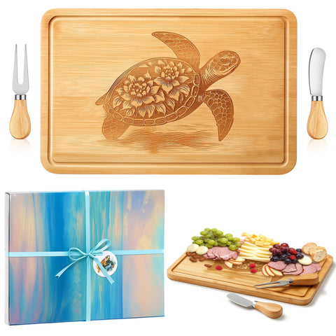Ziliny tortuga marina, tabla de charcuteria, vista frontal, ideal para degustaciones tematicas.