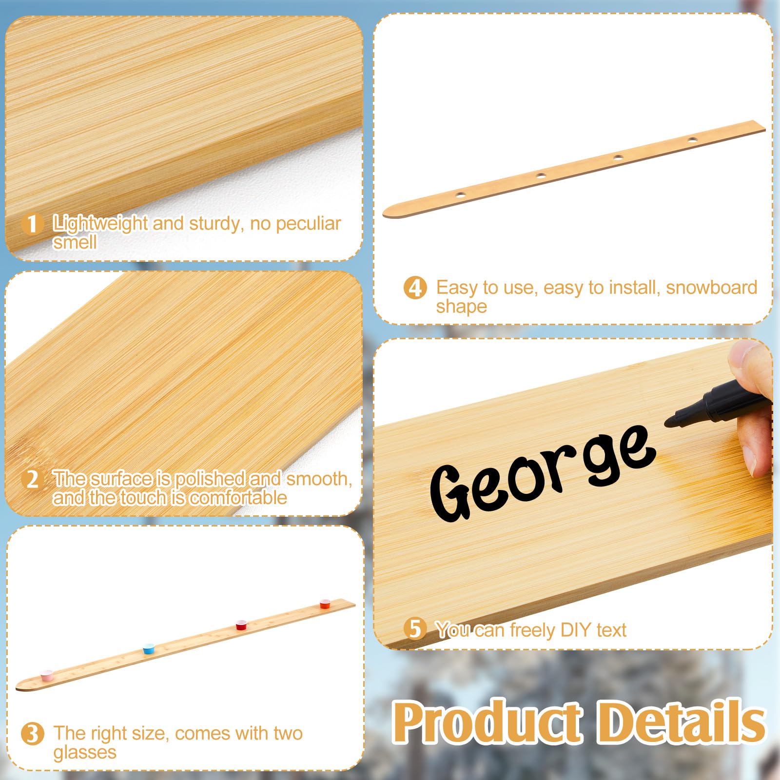 Tablero de madera natural de Ziliny con estética rústica.