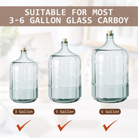 Tapón de carboy Ziliny de madera, apto para hervir y esterilizar para higiene.