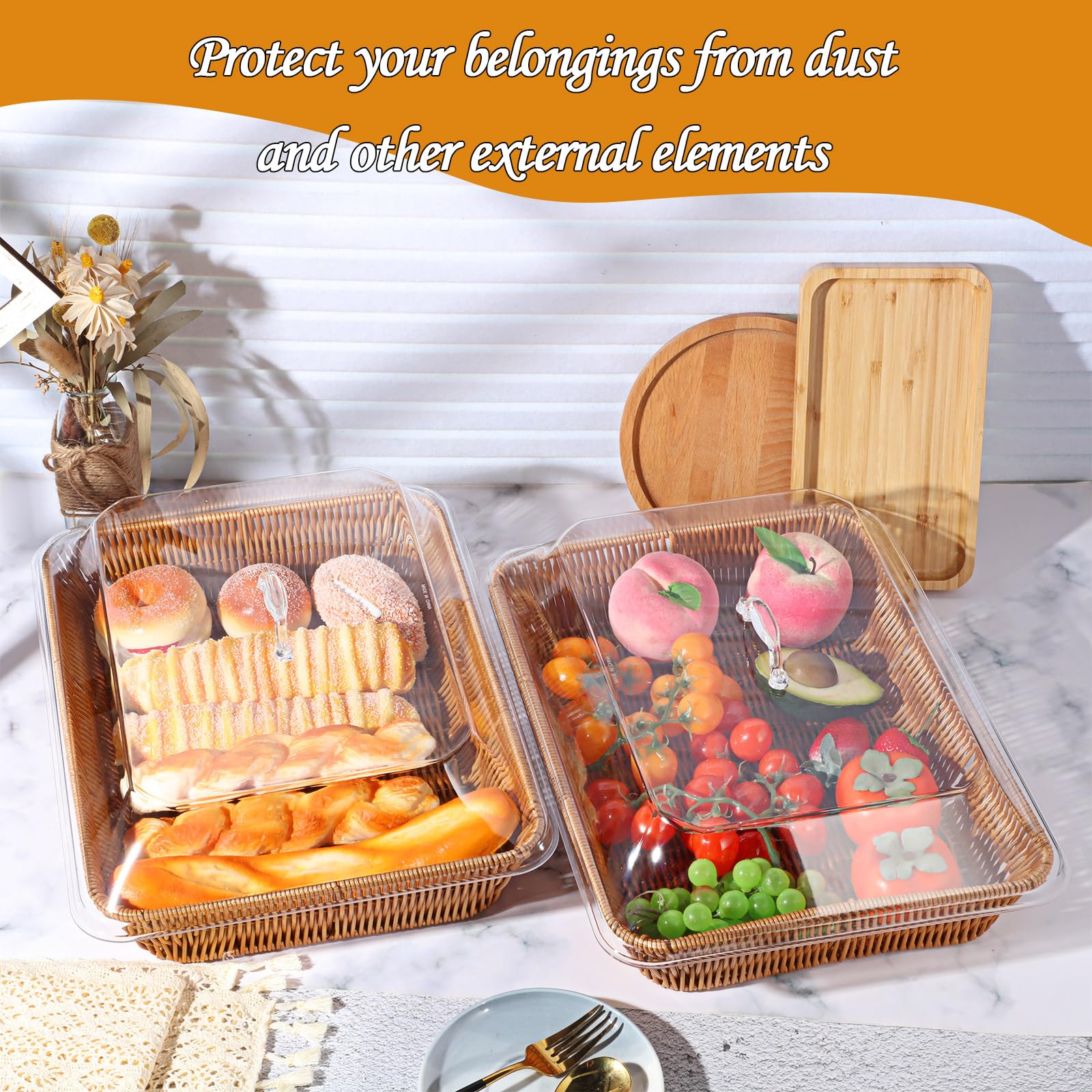 Uso para picnic: cesta Ziliny con tapa acrílica para exterior.