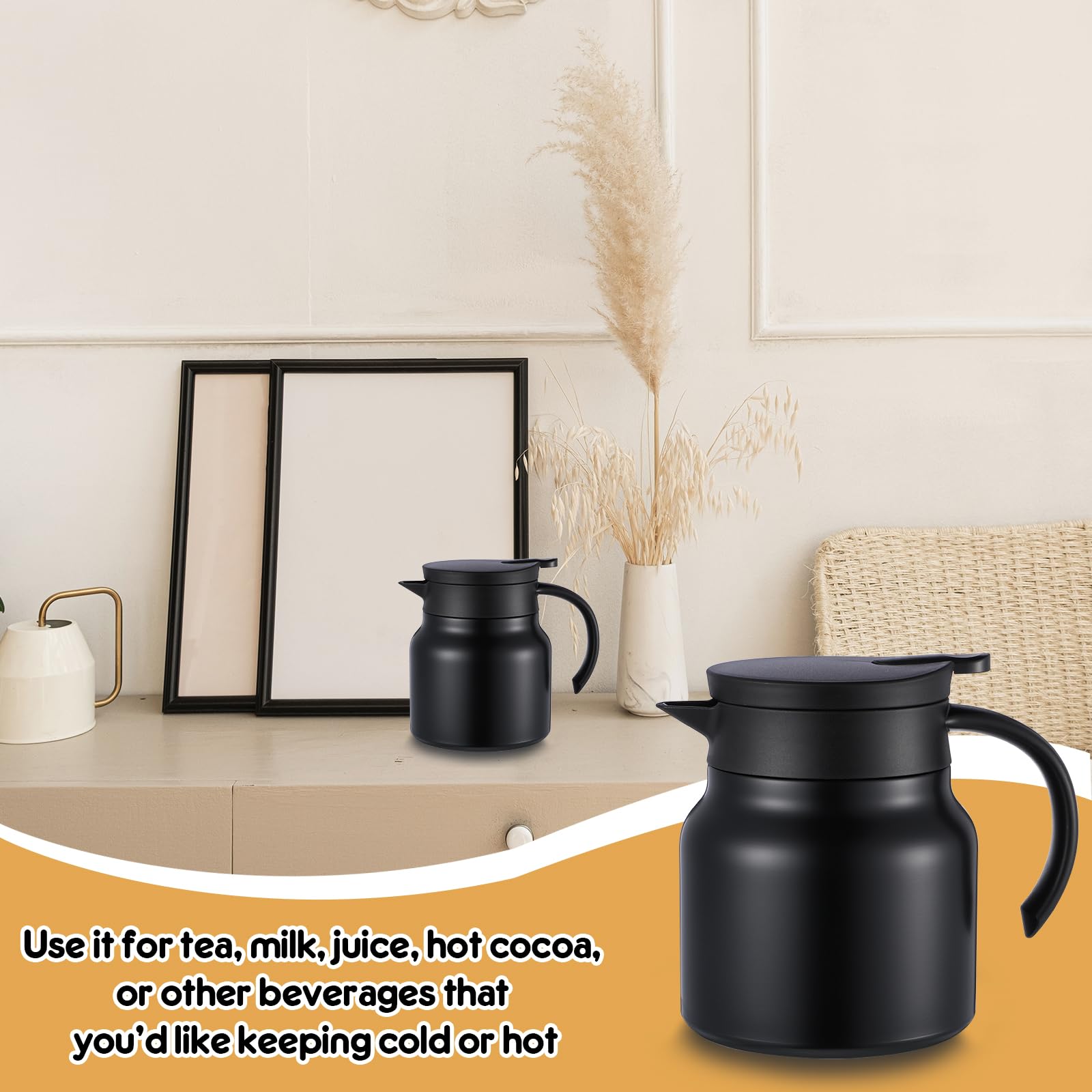 Termo Ziliny negro, ideal para oficina o picnic.