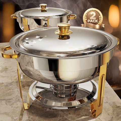 Bandejas ZILODE chafing dish buffet 6qt, calor constante para alimentos.
