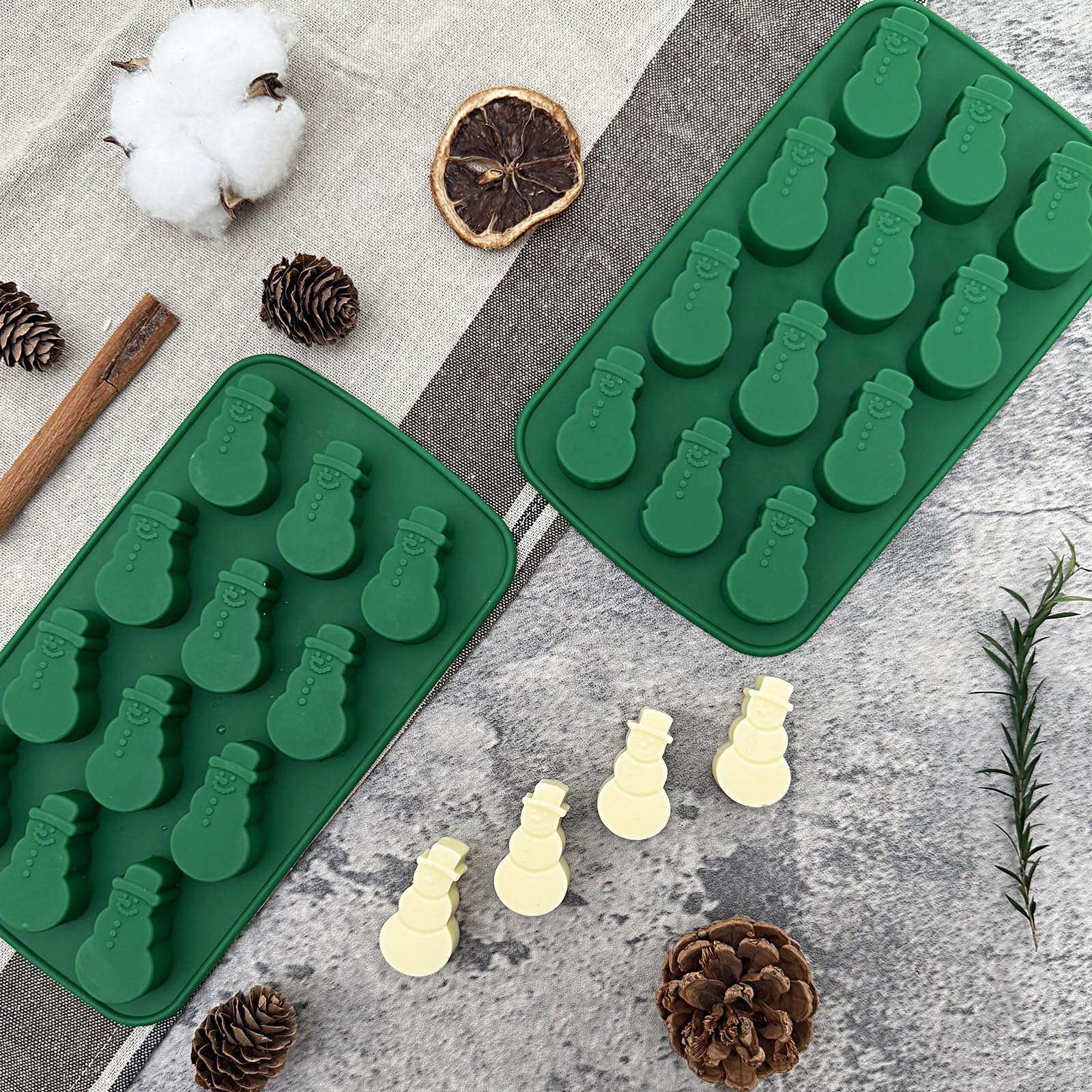 ZINDIACINE molde para navidad hornear chocolate y hielo.