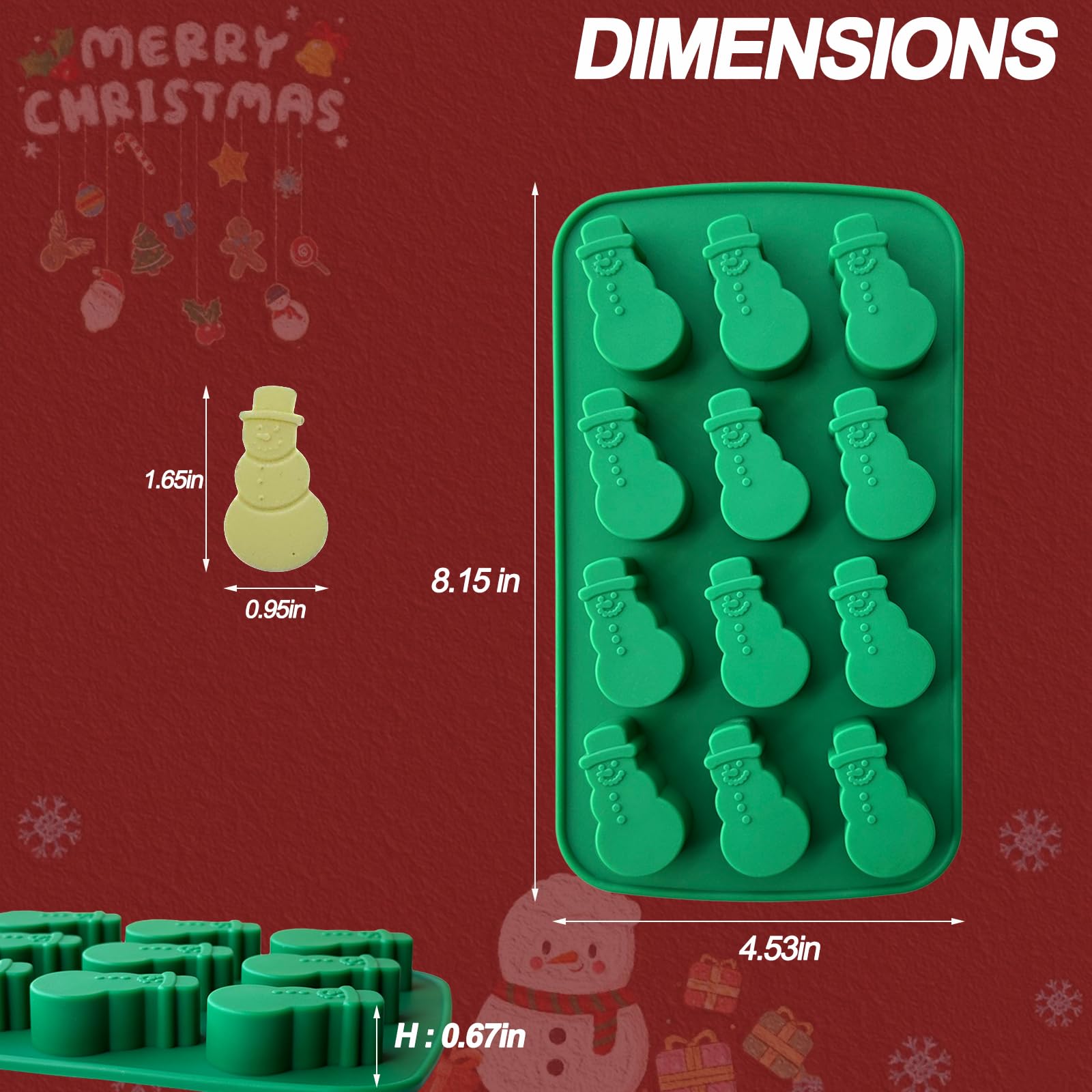 ZINDIACINE molde silicona navidad dulces y chocolate.
