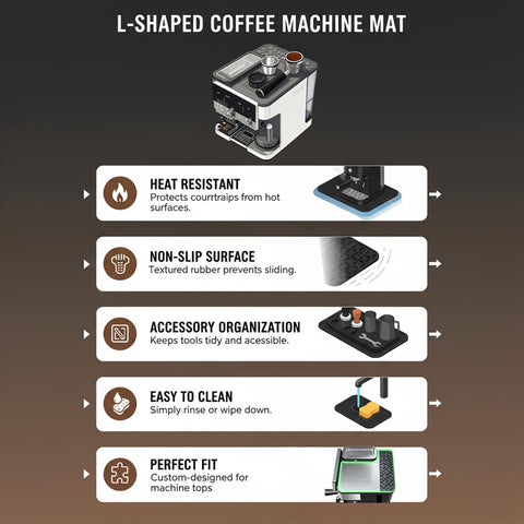 Zinkitool Silicona Mat Ninja ES601 organiza herramientas de barista en tu estación