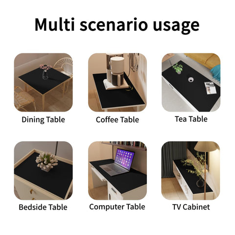 Funda de mesa negra Zinkooat, estilo sobrio y protección versátil.