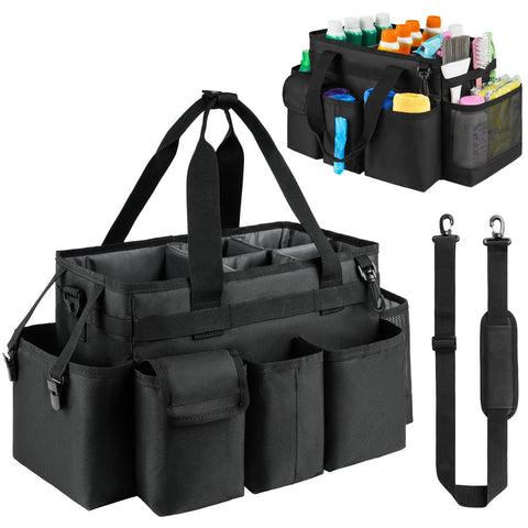 ZIOZERTT organizador de limpieza con asas, transporte cómodo y ordenado.